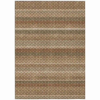 LOOMLAN Rugs Clarene Brown Washable Indoor-Outdoor Rug