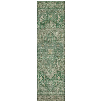 LOOMLAN Rugs Clarina Emerald Washable Indoor-Outdoor Rug
