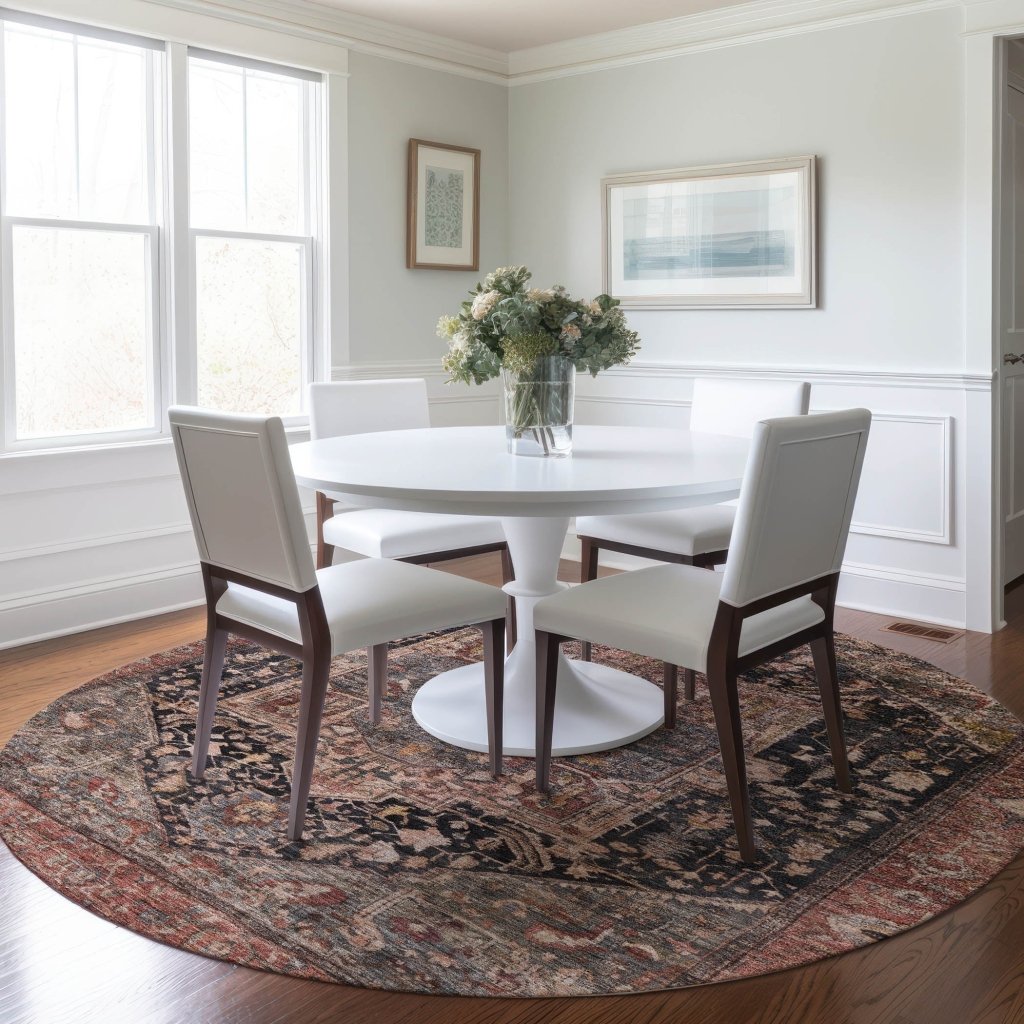 LOOMLAN Rugs Clarina Gray Washable Indoor-Outdoor Rug