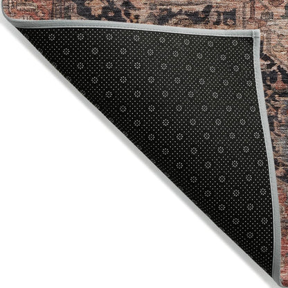LOOMLAN Rugs Clarina Gray Washable Indoor-Outdoor Rug