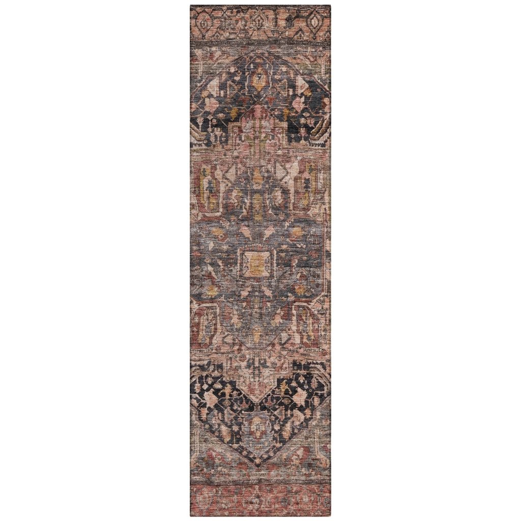 LOOMLAN Rugs Clarina Gray Washable Indoor-Outdoor Rug