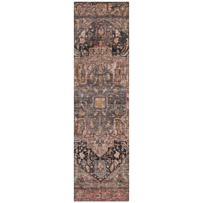 LOOMLAN Rugs Clarina Gray Washable Indoor-Outdoor Rug