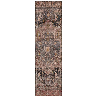 LOOMLAN Rugs Clarina Gray Washable Indoor-Outdoor Rug
