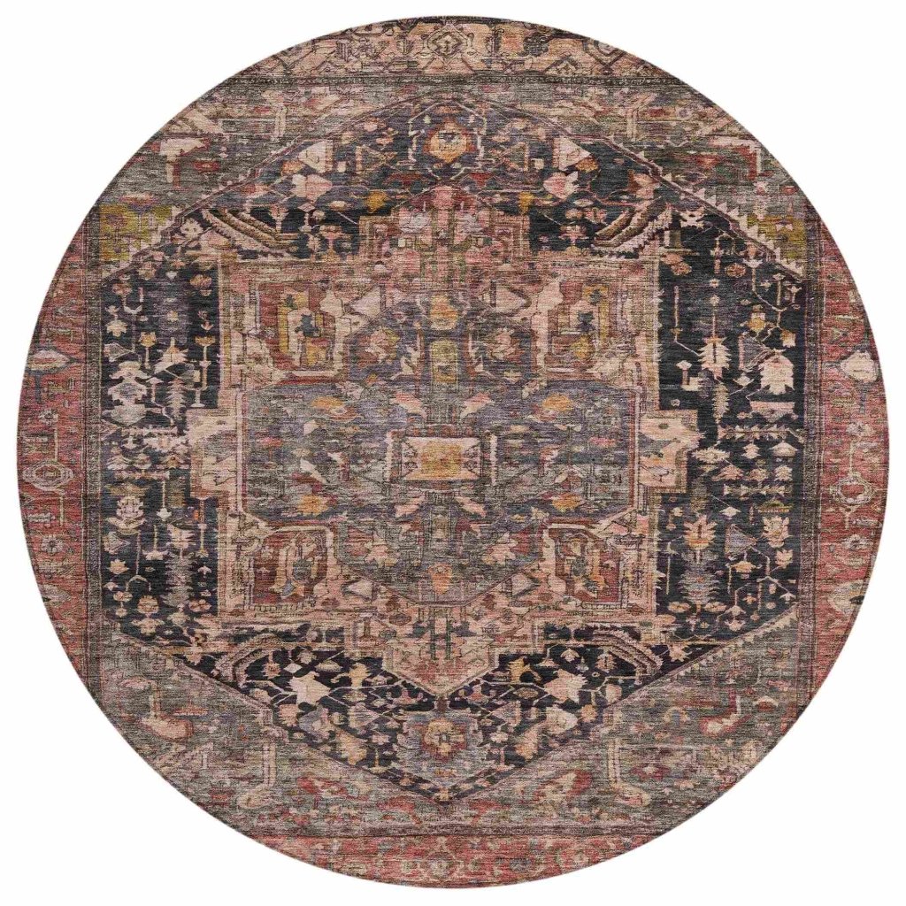 LOOMLAN Rugs Clarina Gray Washable Indoor-Outdoor Rug