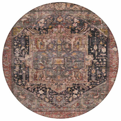 LOOMLAN Rugs Clarina Gray Washable Indoor-Outdoor Rug