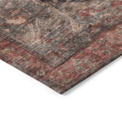LOOMLAN Rugs Clarina Gray Washable Indoor-Outdoor Rug