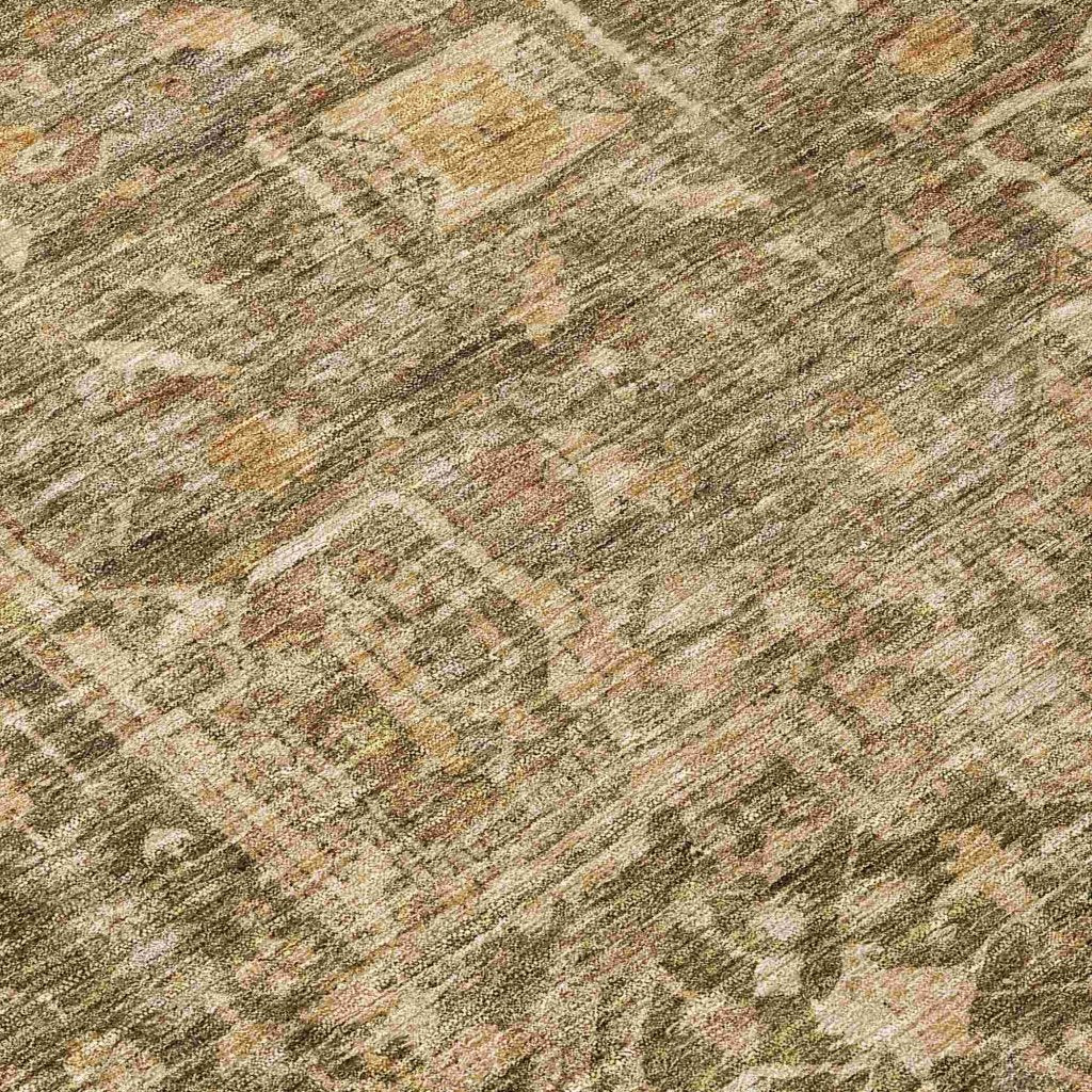 LOOMLAN Rugs Clarina Green Washable Indoor-Outdoor Rug