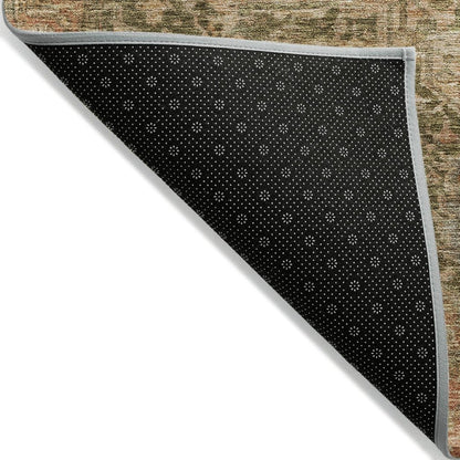 LOOMLAN Rugs Clarina Green Washable Indoor-Outdoor Rug