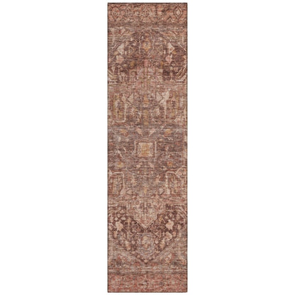 LOOMLAN Rugs Clarina Red Washable Indoor-Outdoor Rug