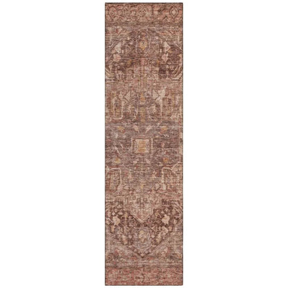 LOOMLAN Rugs Clarina Red Washable Indoor-Outdoor Rug