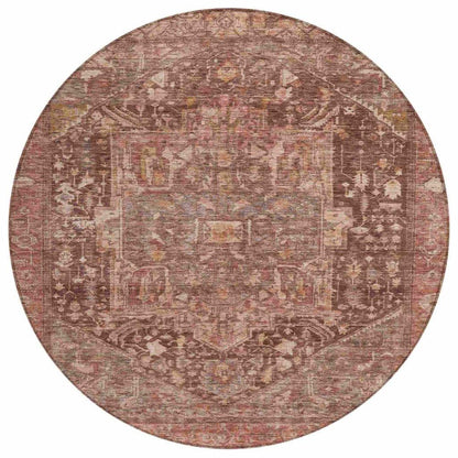 LOOMLAN Rugs Clarina Red Washable Indoor-Outdoor Rug