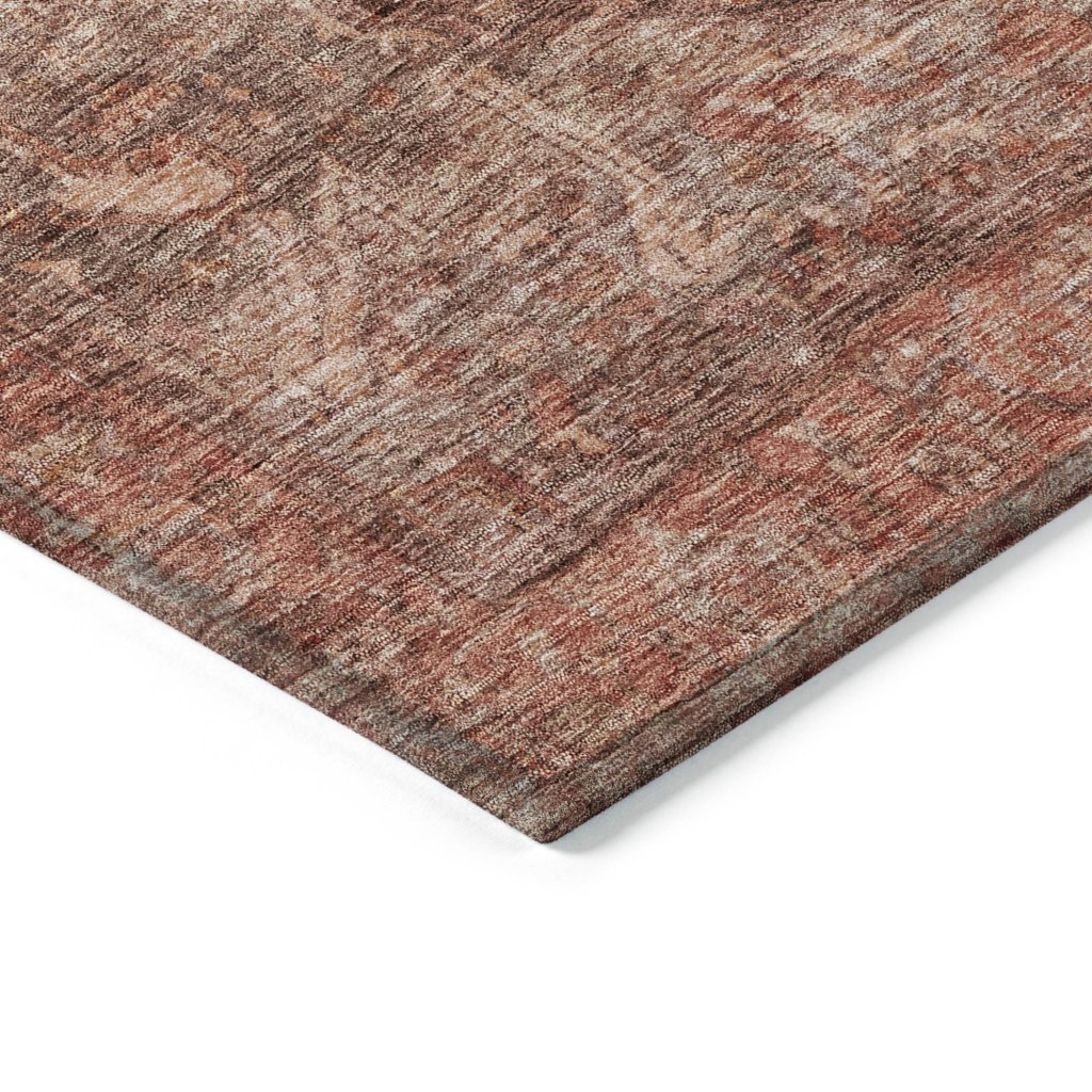 LOOMLAN Rugs Clarina Red Washable Indoor-Outdoor Rug