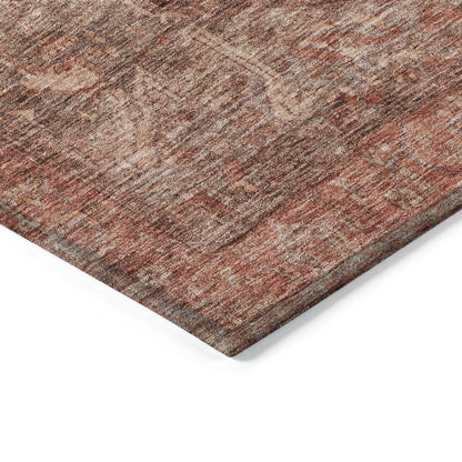 LOOMLAN Rugs Clarina Red Washable Indoor-Outdoor Rug