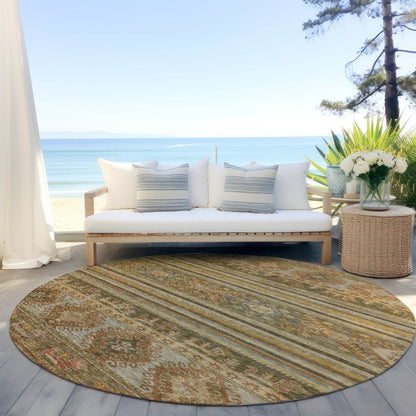LOOMLAN Rugs Claritha Beige Washable Indoor-Outdoor Rug