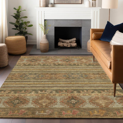 LOOMLAN Rugs Claritha Beige Washable Indoor-Outdoor Rug