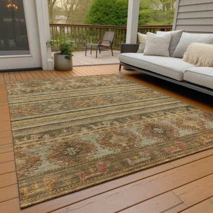 LOOMLAN Rugs Claritha Beige Washable Indoor-Outdoor Rug