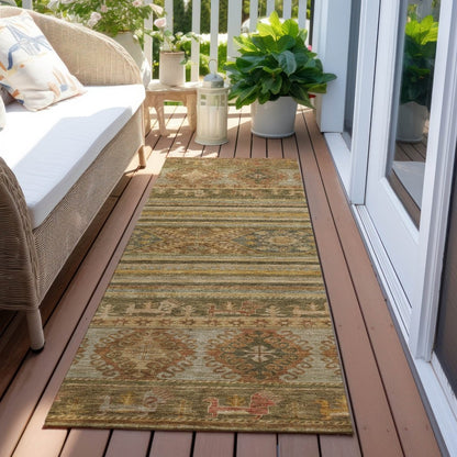 LOOMLAN Rugs Claritha Beige Washable Indoor-Outdoor Rug