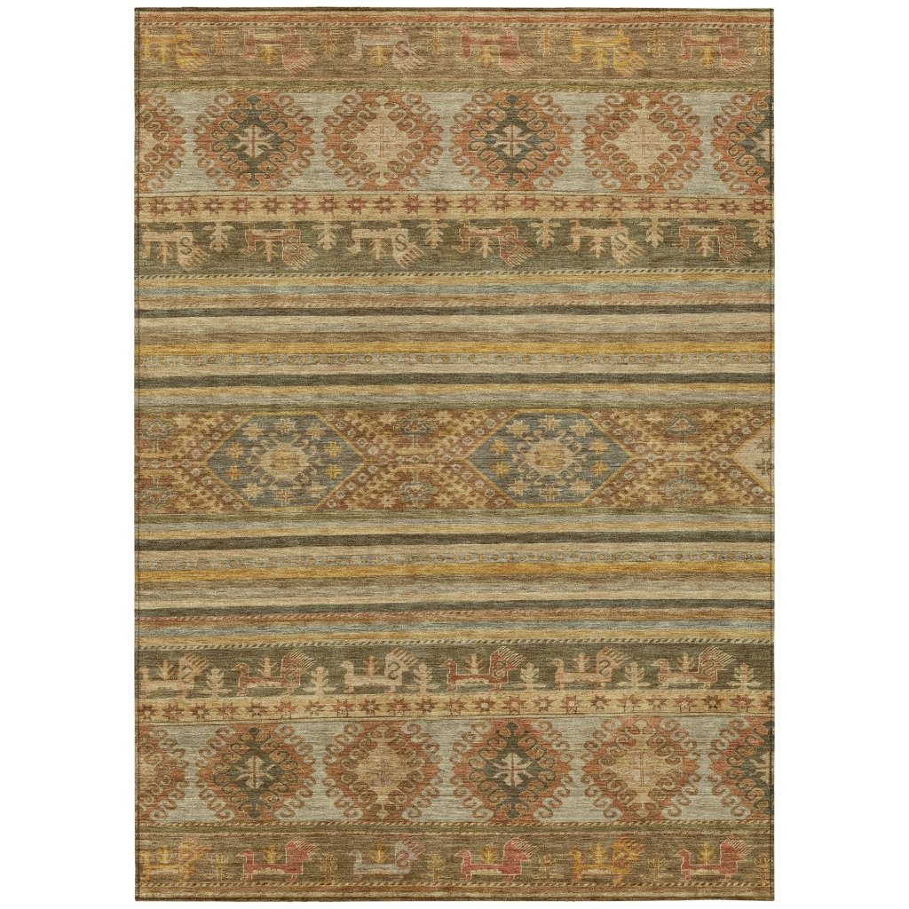 LOOMLAN Rugs Claritha Beige Washable Indoor-Outdoor Rug