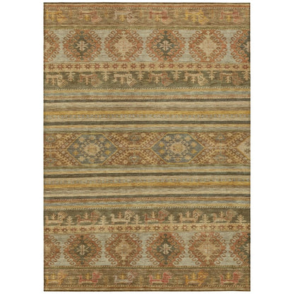 LOOMLAN Rugs Claritha Beige Washable Indoor-Outdoor Rug
