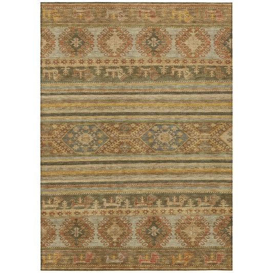 LOOMLAN Rugs Claritha Beige Washable Indoor-Outdoor Rug