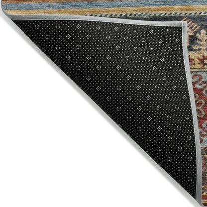 LOOMLAN Rugs Claritha Orange Washable Indoor-Outdoor Rug