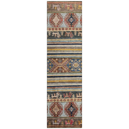 LOOMLAN Rugs Claritha Orange Washable Indoor-Outdoor Rug