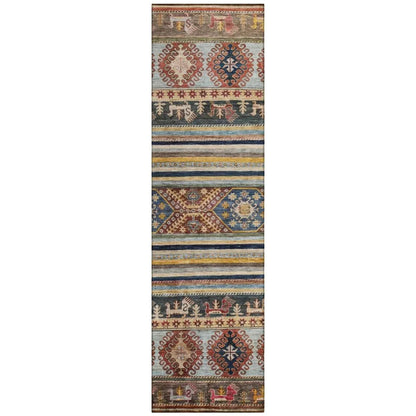 LOOMLAN Rugs Claritha Orange Washable Indoor-Outdoor Rug