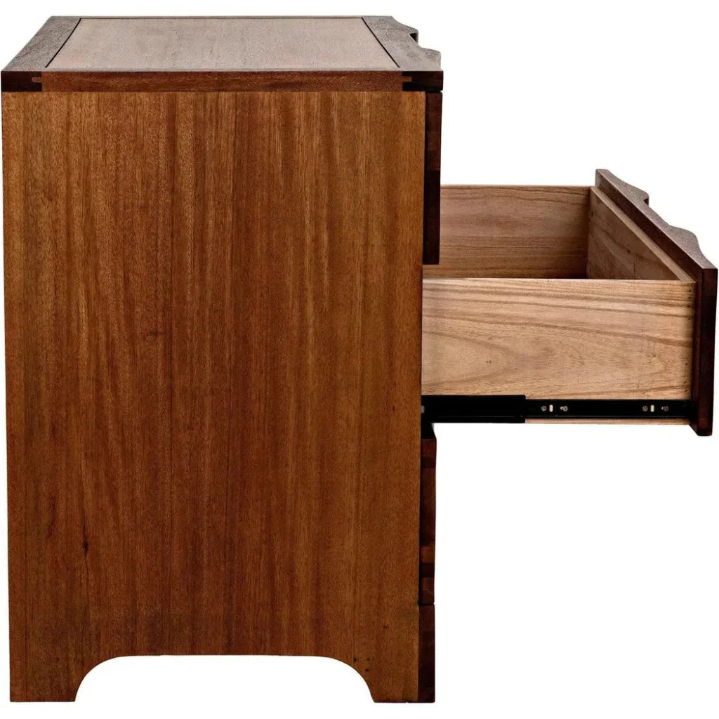 Noir Claudie Three-Drawers Wood Chest
