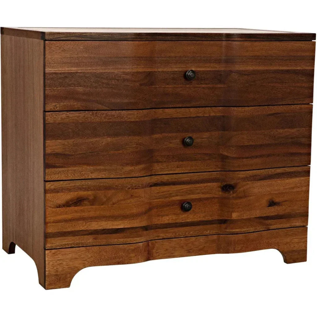 Noir Claudie Three-Drawers Wood Chest