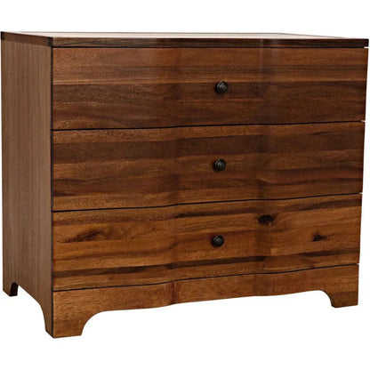 Noir Claudie Three-Drawers Wood Chest