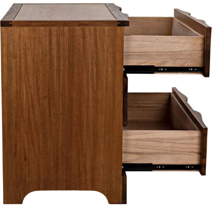 Noir Claudie Three-Drawers Wood Chest