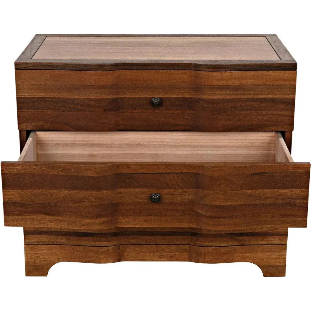 Noir Claudie Three-Drawers Wood Chest