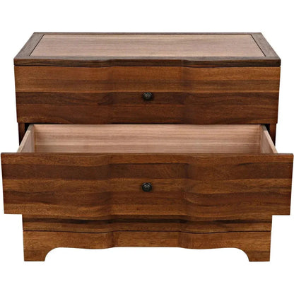 Noir Claudie Three-Drawers Wood Chest