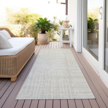 LOOMLAN Rugs Clayra Beige Washable Indoor-Outdoor Rug