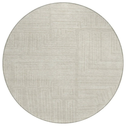 LOOMLAN Rugs Clayra Beige Washable Indoor-Outdoor Rug