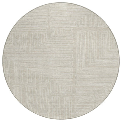 LOOMLAN Rugs Clayra Beige Washable Indoor-Outdoor Rug
