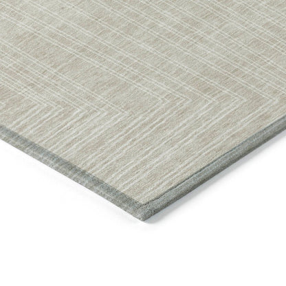 LOOMLAN Rugs Clayra Beige Washable Indoor-Outdoor Rug