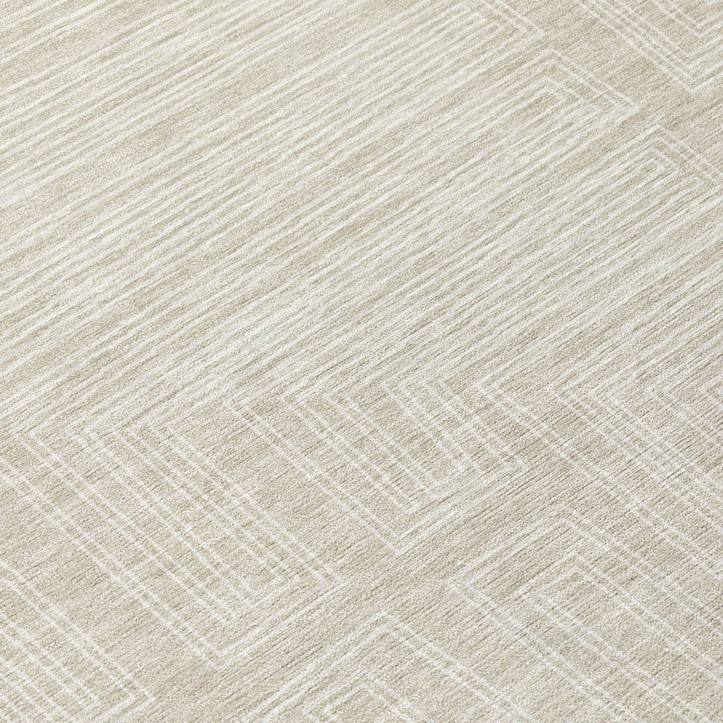 LOOMLAN Rugs Clayra Beige Washable Indoor-Outdoor Rug