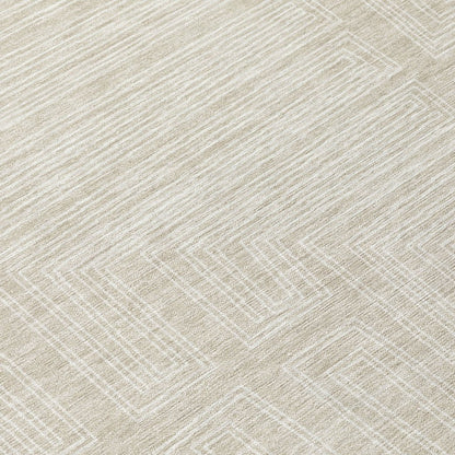 LOOMLAN Rugs Clayra Beige Washable Indoor-Outdoor Rug