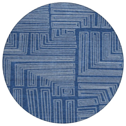 LOOMLAN Rugs Clayra Blue Washable Indoor-Outdoor Rug