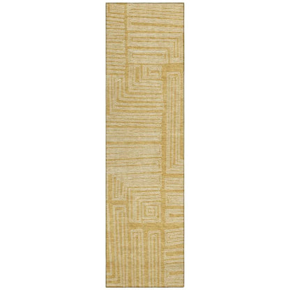 LOOMLAN Rugs Clayra Gold Washable Indoor-Outdoor Rug