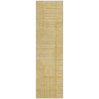 LOOMLAN Rugs Clayra Gold Washable Indoor-Outdoor Rug