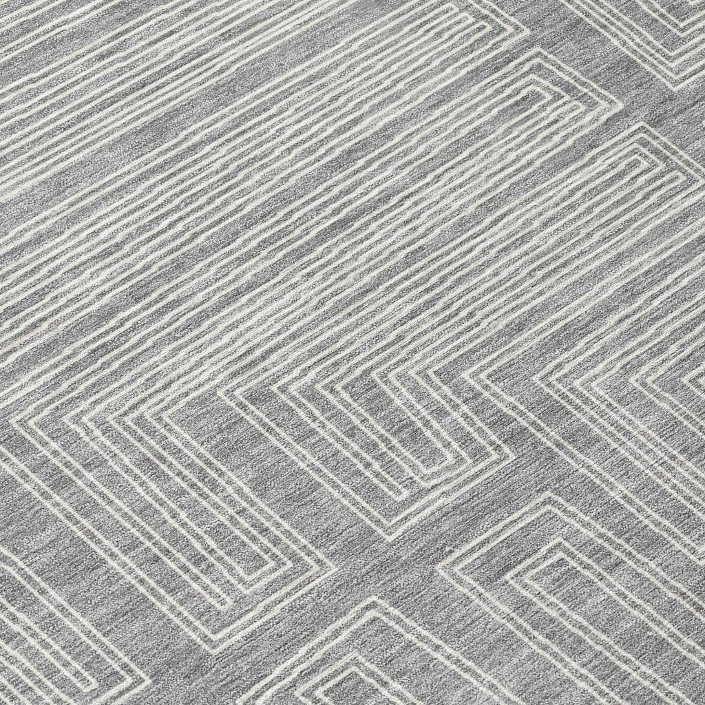 LOOMLAN Rugs Clayra Gray Washable Indoor-Outdoor Rug
