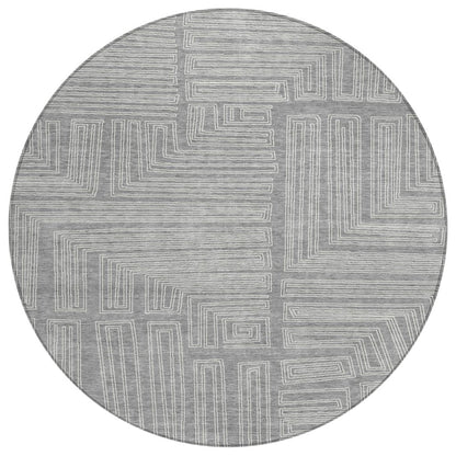 LOOMLAN Rugs Clayra Gray Washable Indoor-Outdoor Rug