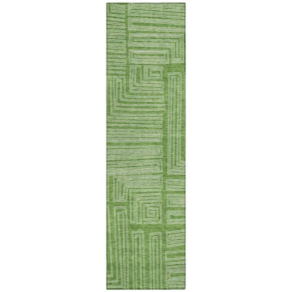LOOMLAN Rugs Clayra Green Washable Indoor-Outdoor Rug