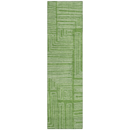 LOOMLAN Rugs Clayra Green Washable Indoor-Outdoor Rug