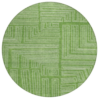 LOOMLAN Rugs Clayra Green Washable Indoor-Outdoor Rug