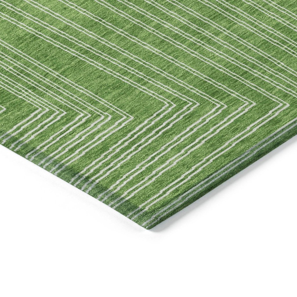 LOOMLAN Rugs Clayra Green Washable Indoor-Outdoor Rug