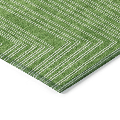 LOOMLAN Rugs Clayra Green Washable Indoor-Outdoor Rug