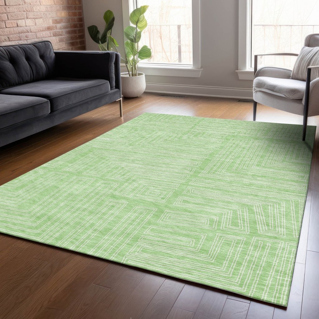 LOOMLAN Rugs Clayra Mint Washable Indoor-Outdoor Rug